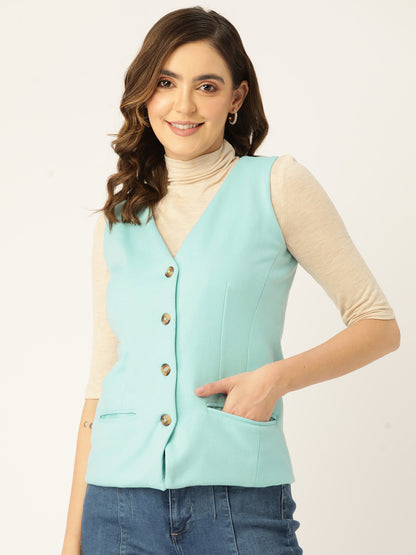 V-Neck Fleece Waistcoat
