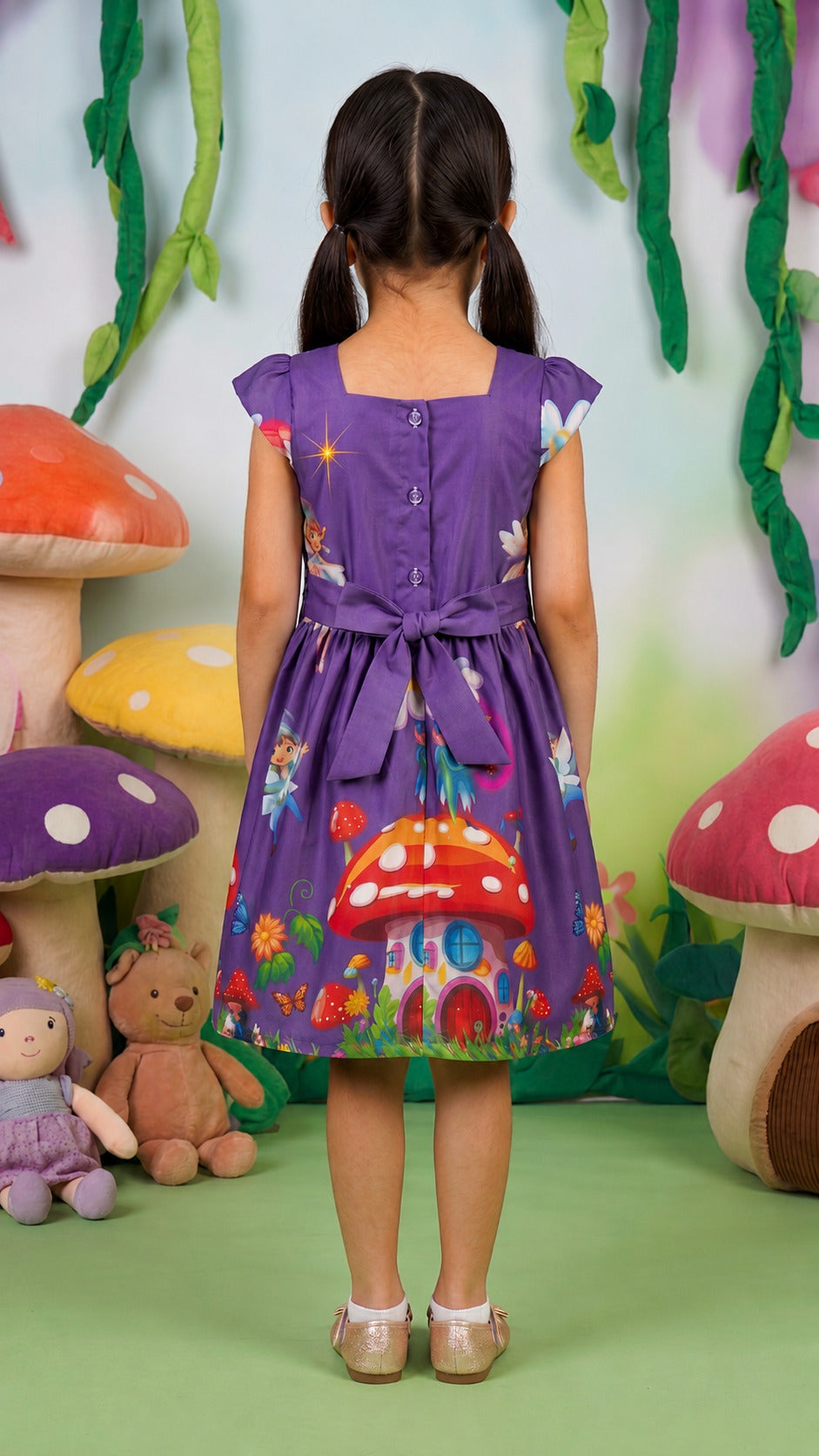 Poppylane-Printed Fit & Flare Dress