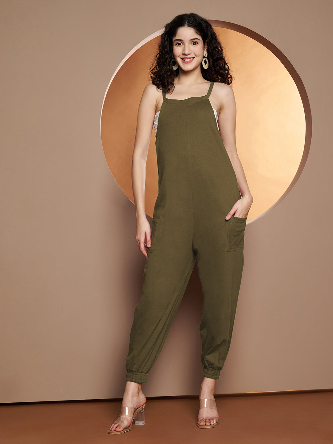 BRINNS Women Shoulder Straps Cotton Jumpsuit