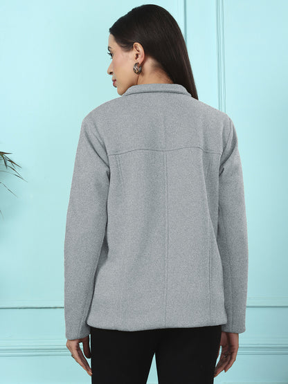 Casual Fleece Buttoned Jacket