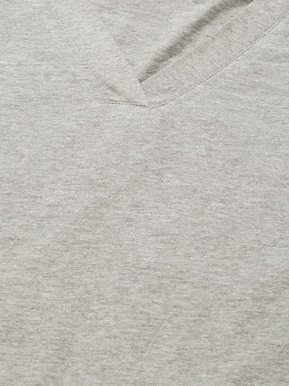 Plus Size V-Neck Cotton T-shirt