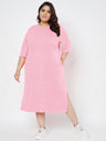 Pluslane Cotton T-shirt Midi Dress
