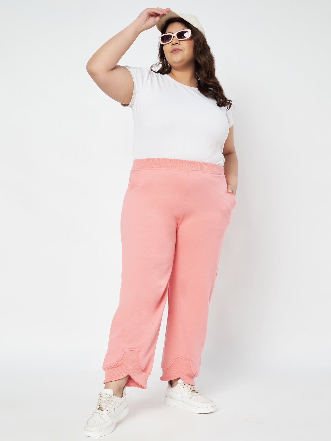 Pluslane Relaxed Solid Regular Fit Trousers