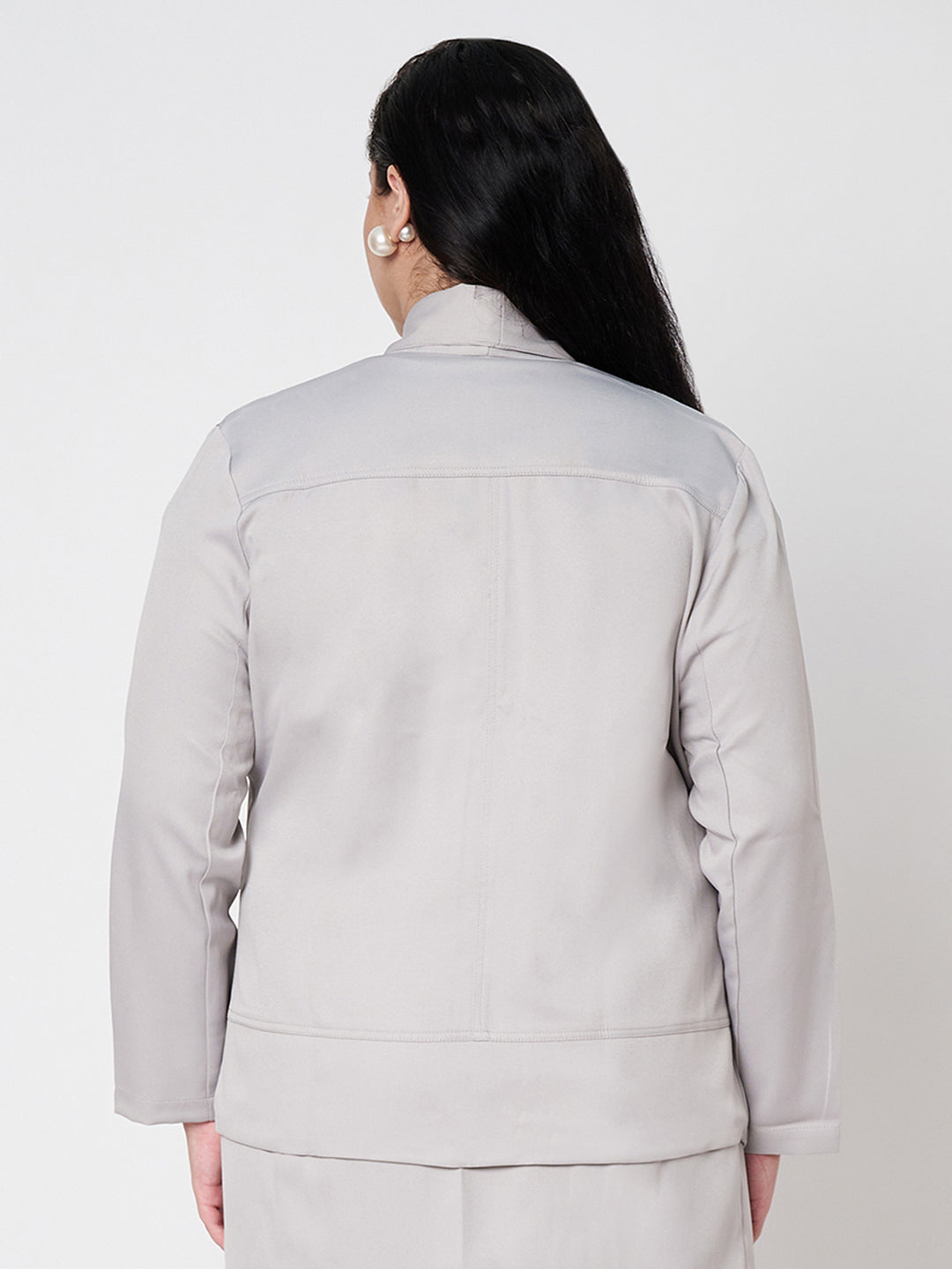 Plus Size Shawl Collar Blazer