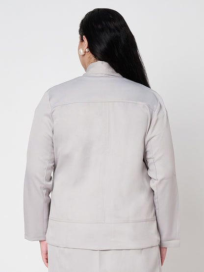 Plus Size Shawl Collar Blazer