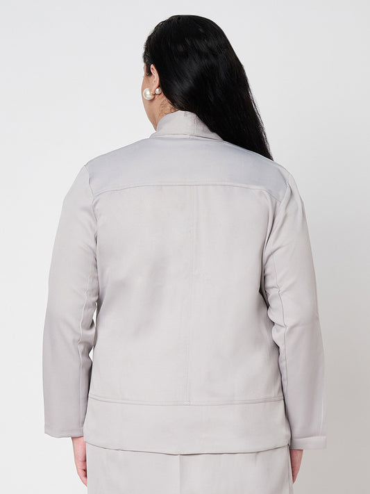 Plus Size Shawl Collar Blazer