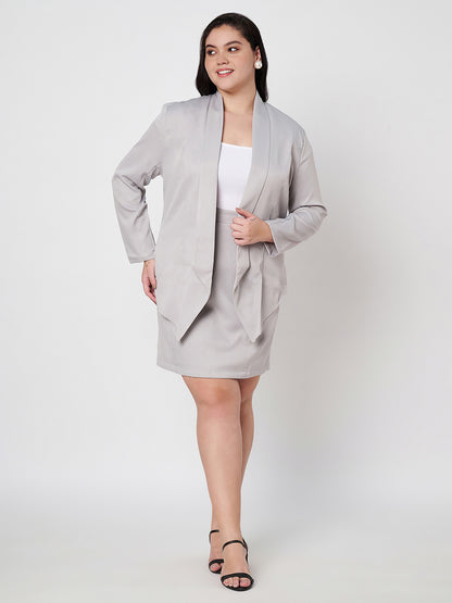 Plus Size Shawl Collar Blazer