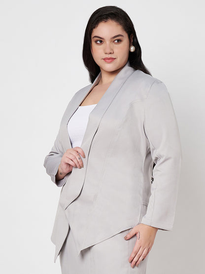 Plus Size Shawl Collar Blazer