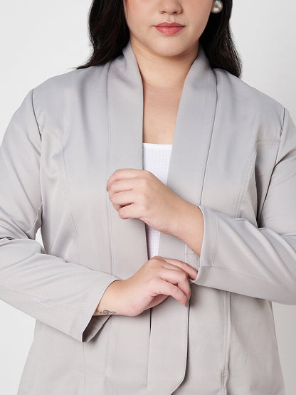 Plus Size Shawl Collar Blazer