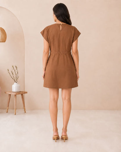 Short-Sleeve Mini Dress