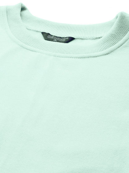 Solid Fleece Pullover Sweatshirt with Pockets