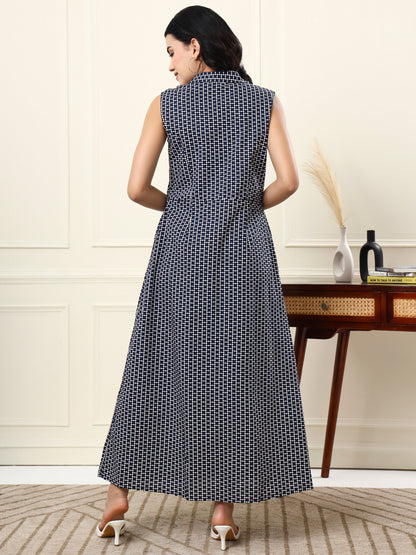 Cotton A-Line Maxi Dress