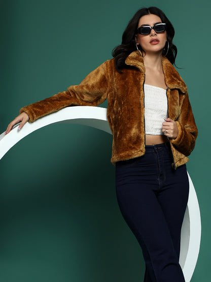 Winter Jacket with Spread Collar