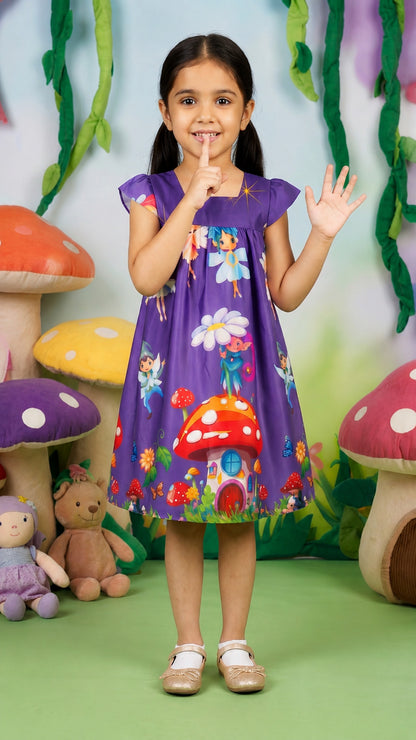 Poppylane-Printed Fit & Flare Dress