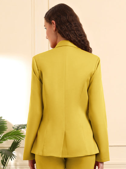 Notched Lapel Single-Breasted Blazer