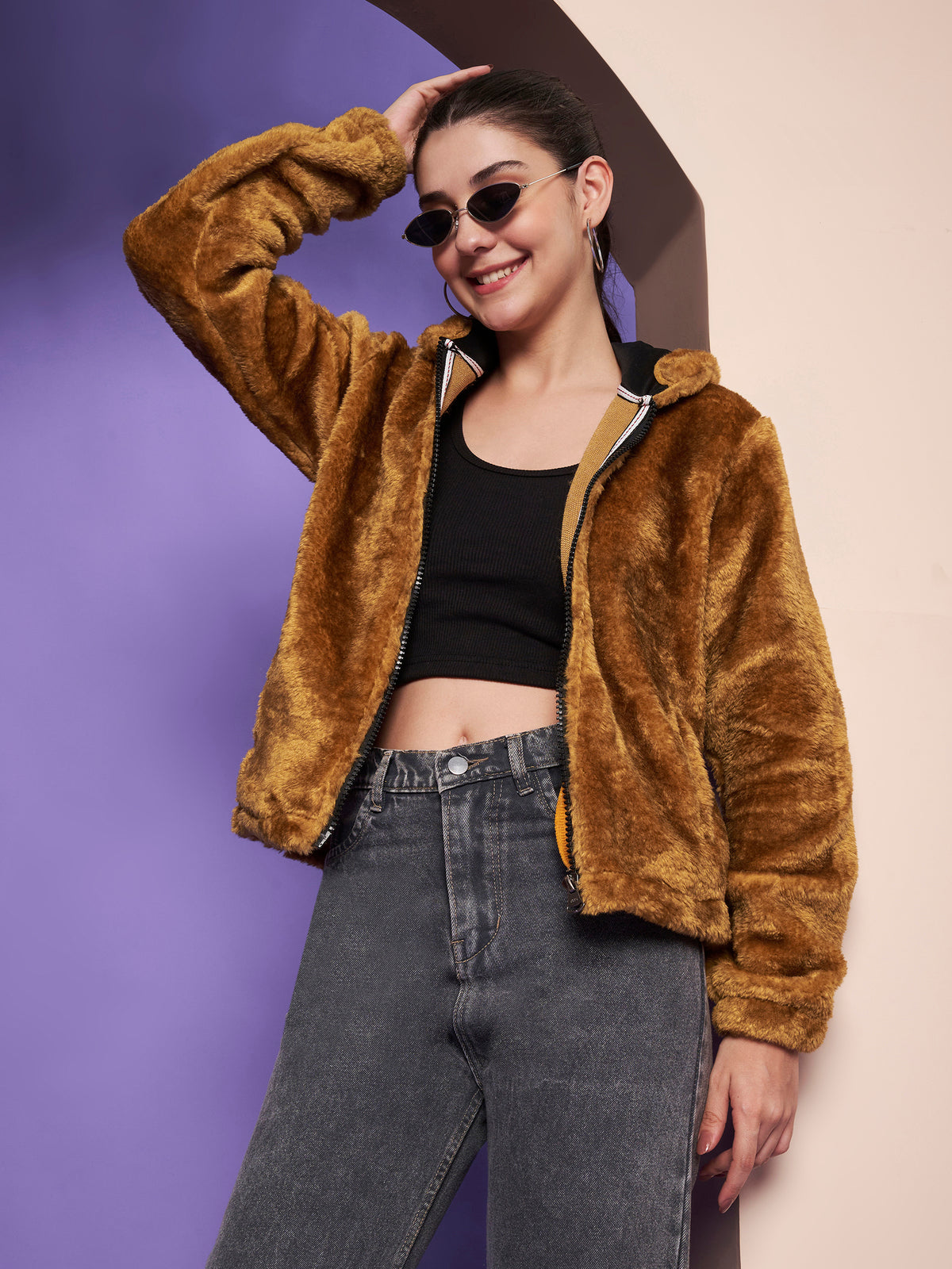 Hooded Winter Jacket with Front Pockets