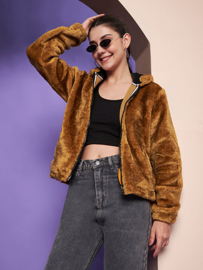 Hooded Winter Jacket with Front Pockets