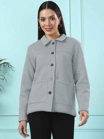 Casual Fleece Buttoned Jacket
