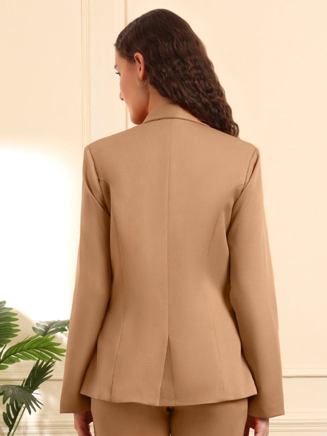 Notched Lapel Single-Breasted Blazer