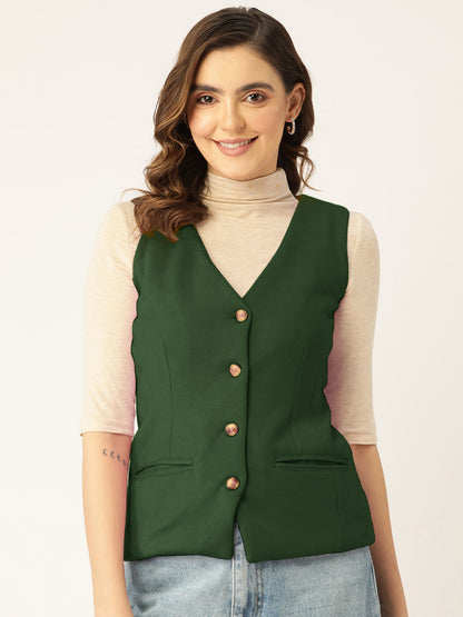 V-Neck Fleece Waistcoat