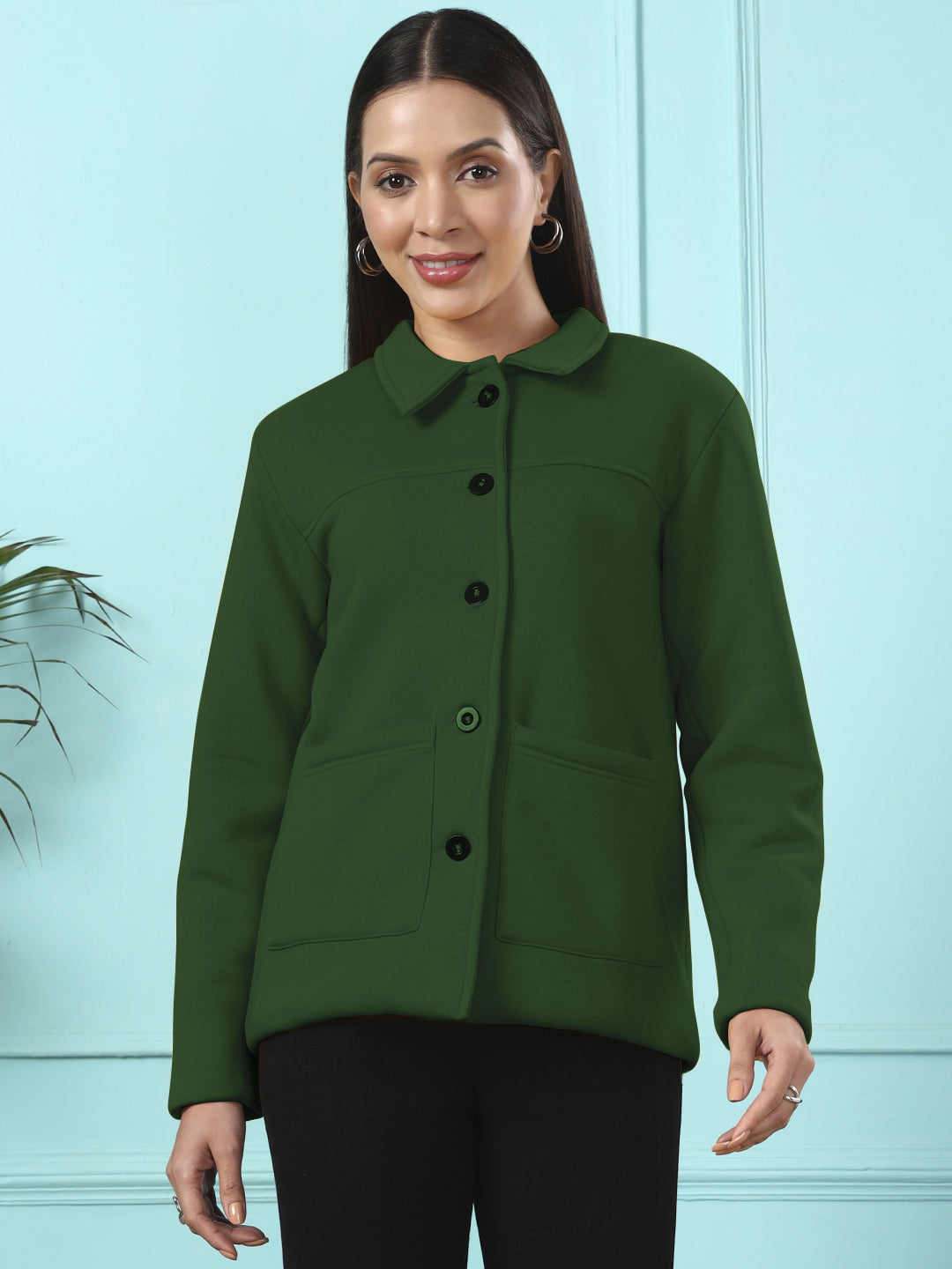 Casual Fleece Buttoned Jacket