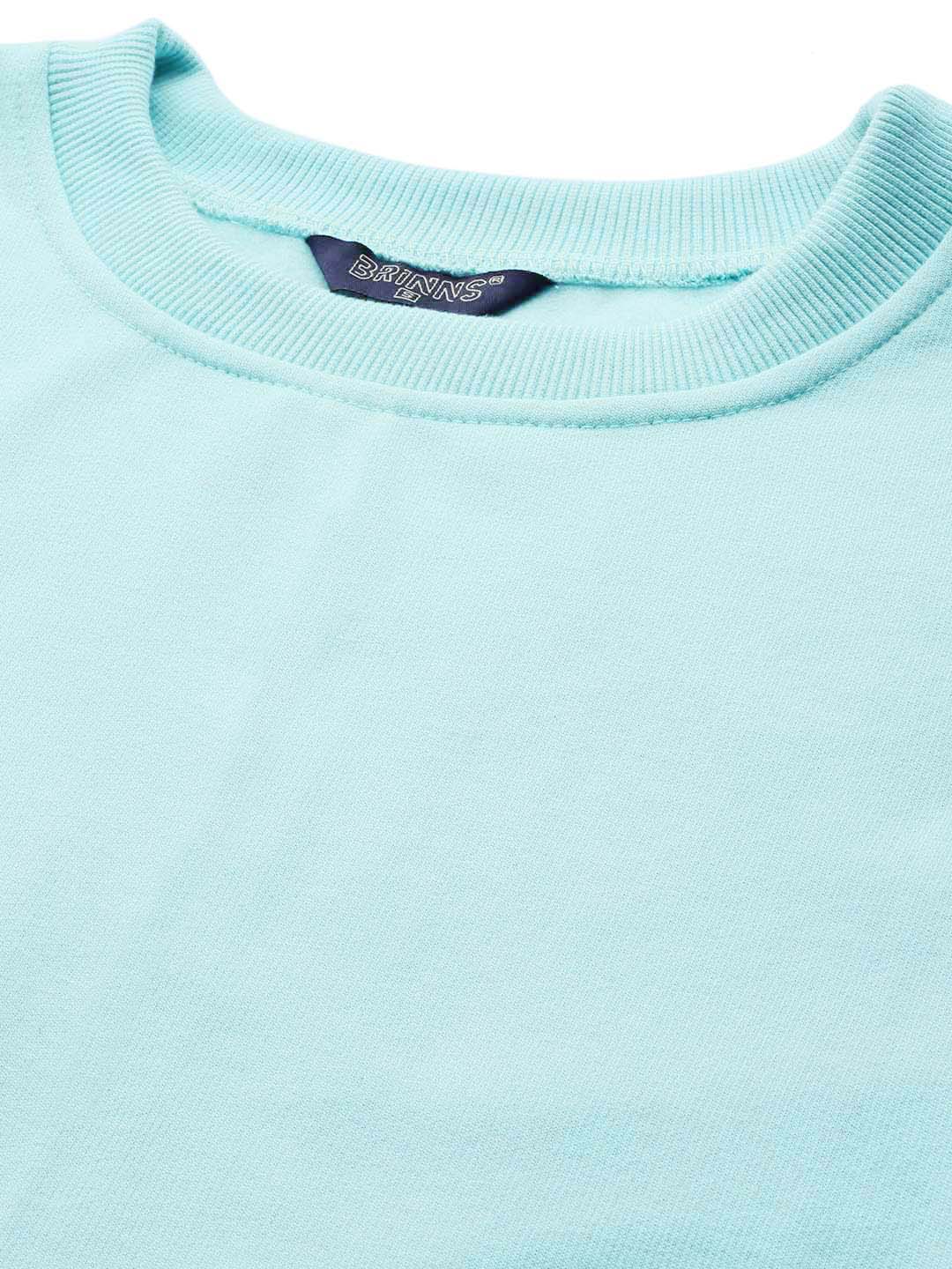 Solid Fleece Pullover Sweatshirt with Pockets