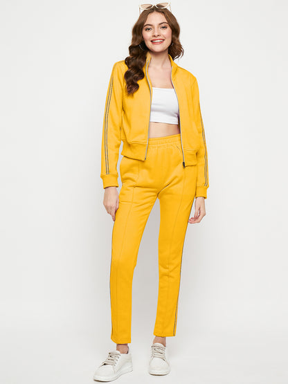 Women Mid-Rise Knitted Sports Track Pant with Pockets