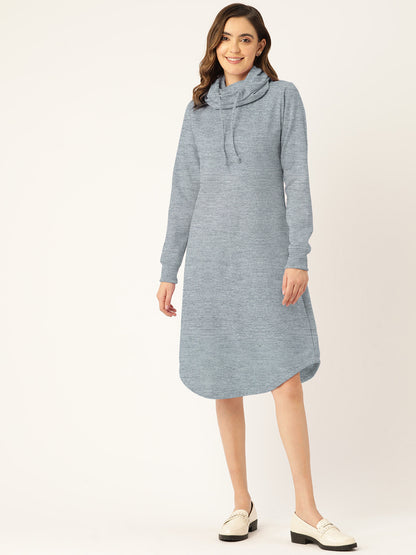 Cowl Neck Midi Jumper Dress