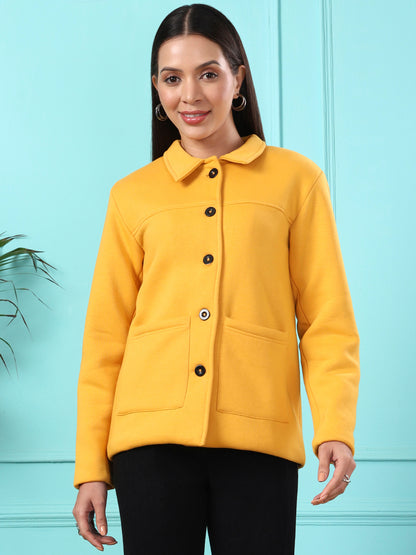 Casual Fleece Buttoned Jacket