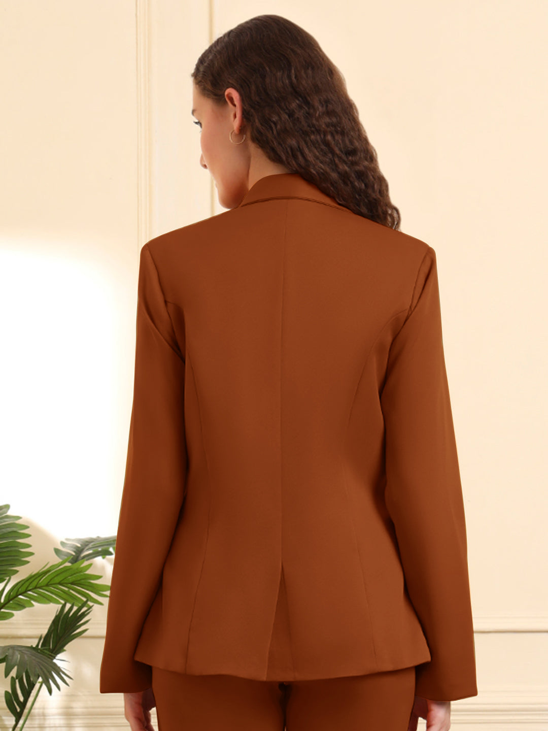 Notched Lapel Single-Breasted Blazer