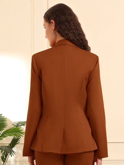 Notched Lapel Single-Breasted Blazer