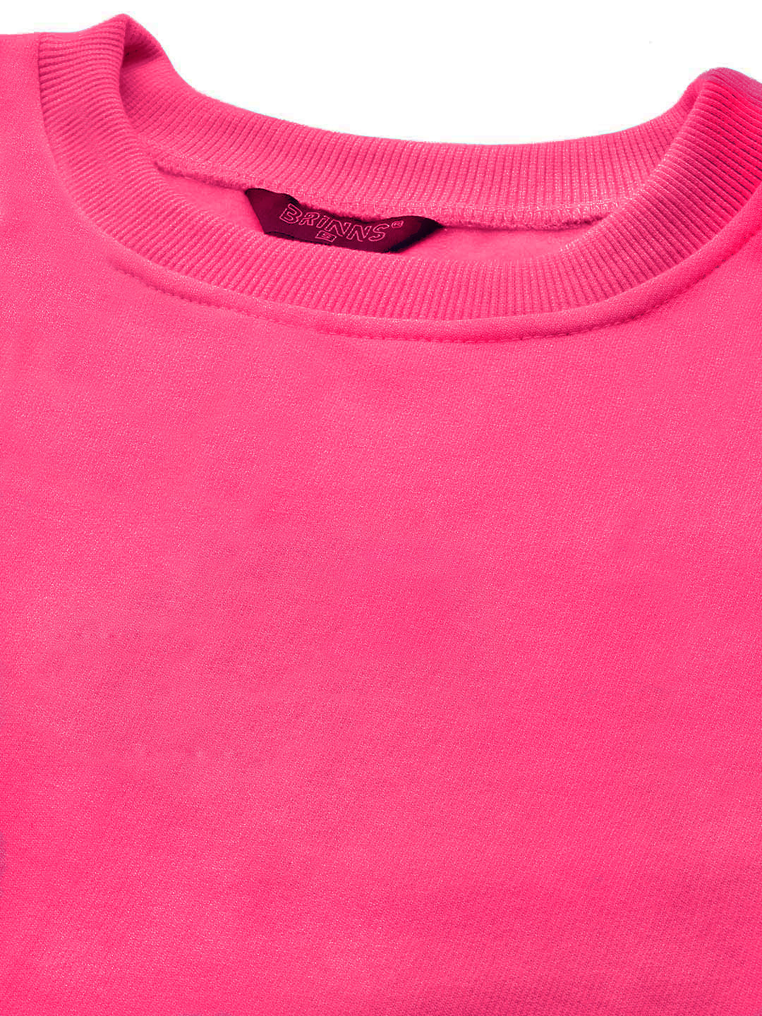 Solid Fleece Pullover Sweatshirt with Pockets
