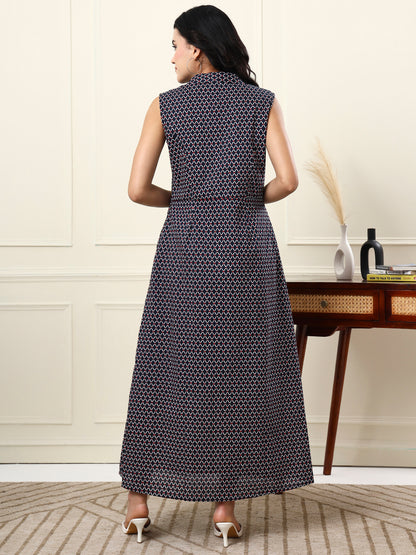 Cotton A-Line Maxi Dress