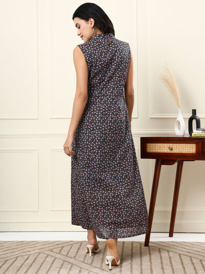 Cotton A-Line Maxi Dress