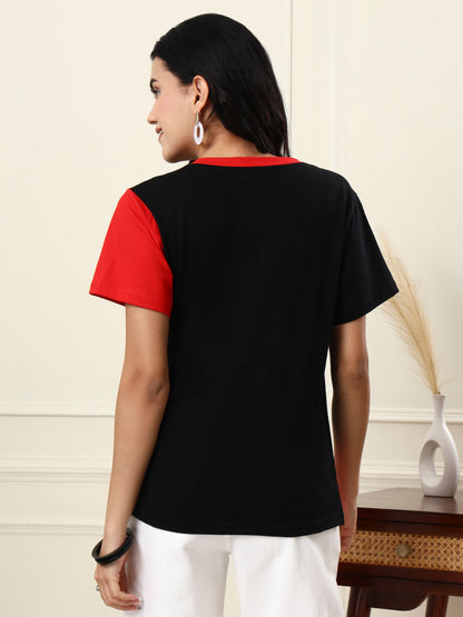 Colourblocked Cotton T-shirt