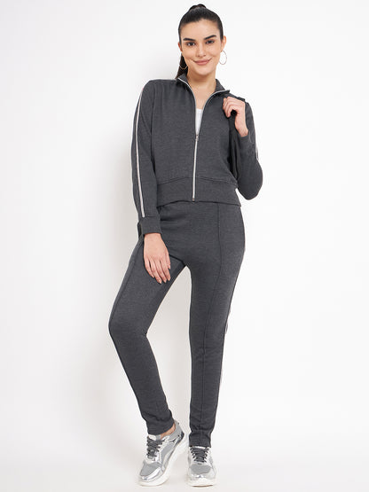 Women Mid-Rise Knitted Sports Track Pant with Pockets