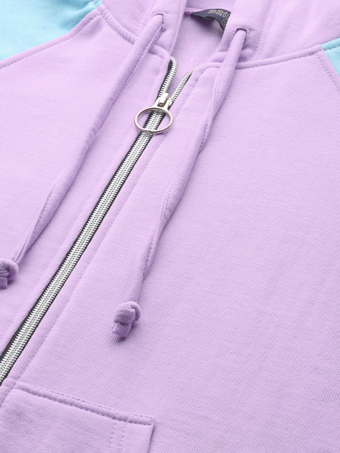Colourblocked Fleece Hooded Sweatshirt