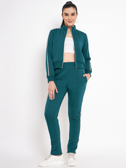Women Mid-Rise Knitted Sports Track Pant with Pockets