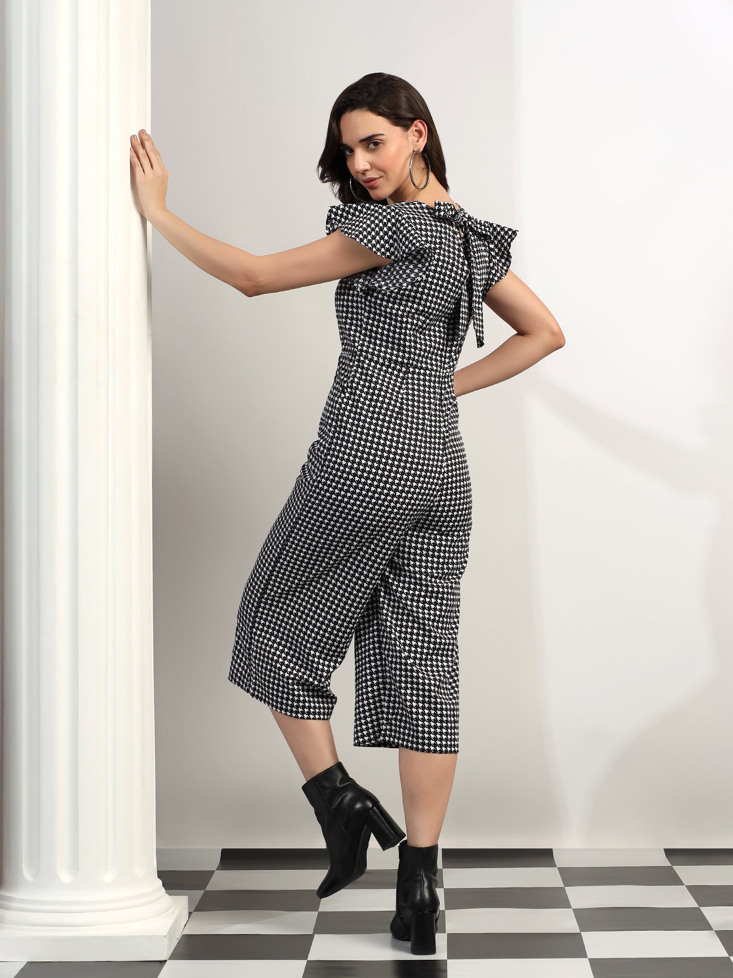 BRINNS Women Printed Short Sleeve Capri Jumpsuit