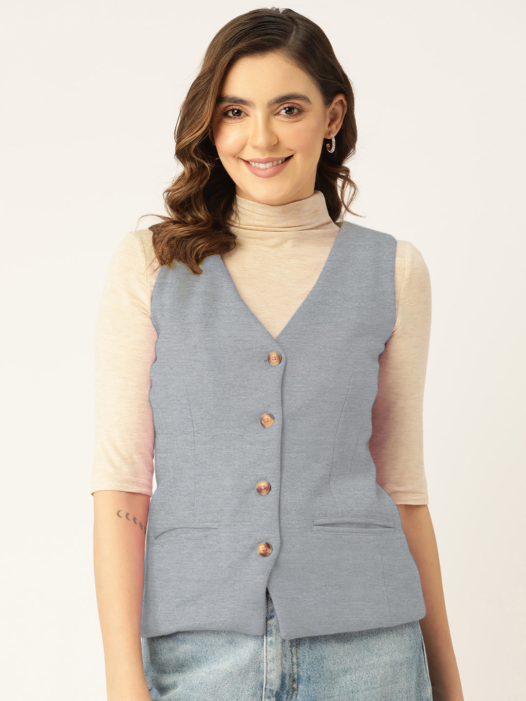 V-Neck Fleece Waistcoat