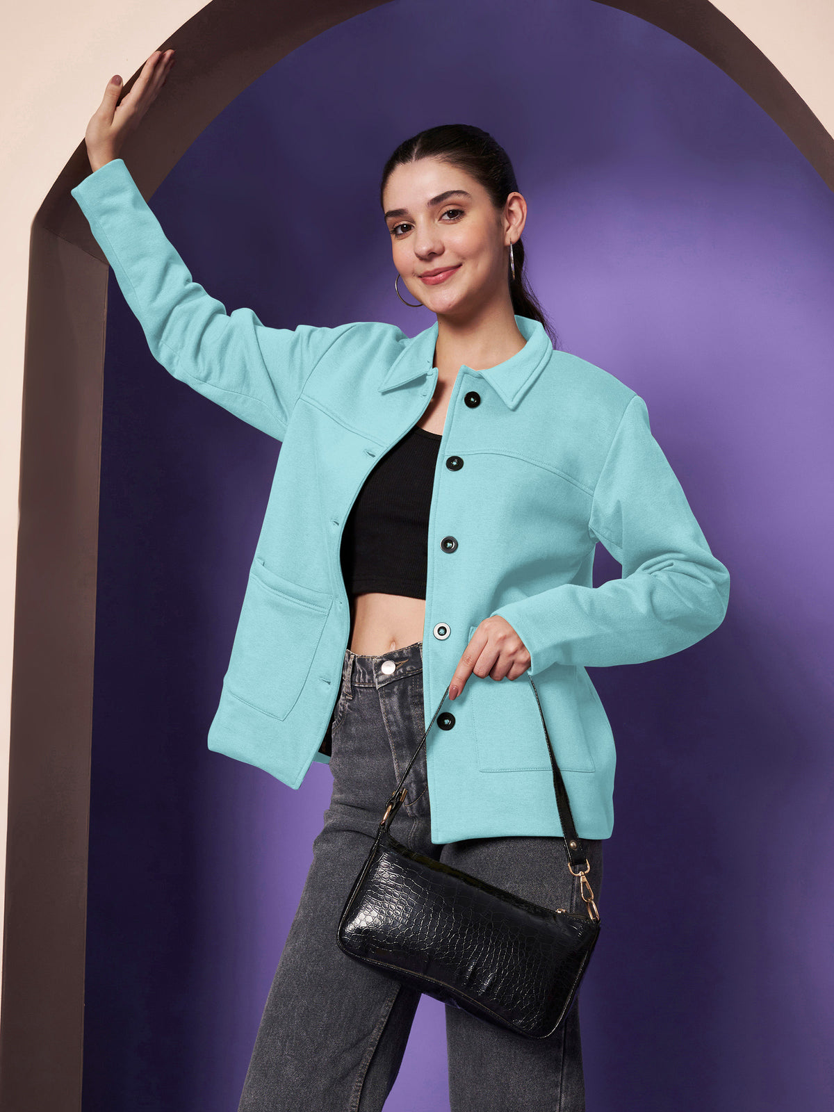 Casual Fleece Buttoned Jacket