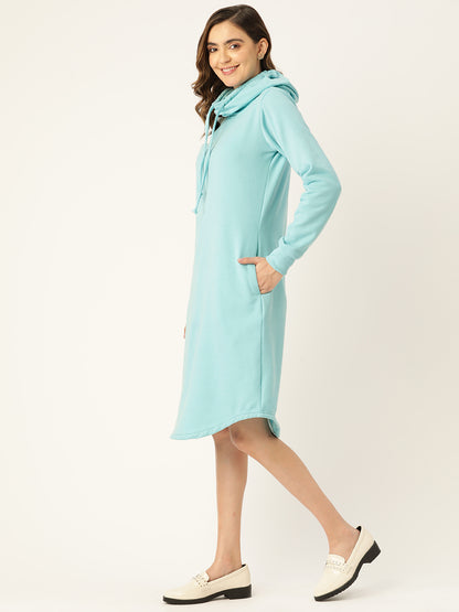 Cowl Neck Midi Jumper Dress