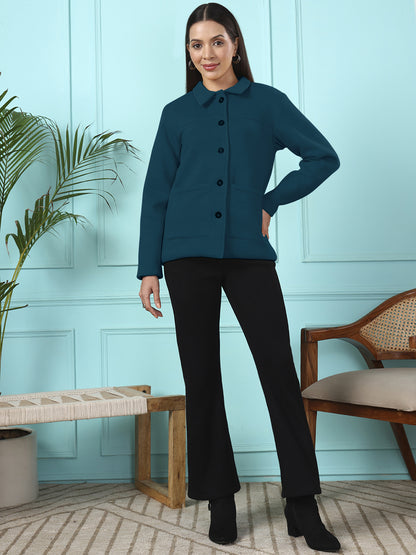 Casual Fleece Buttoned Jacket