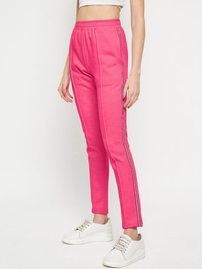 Women Mid-Rise Knitted Sports Track Pant with Pockets