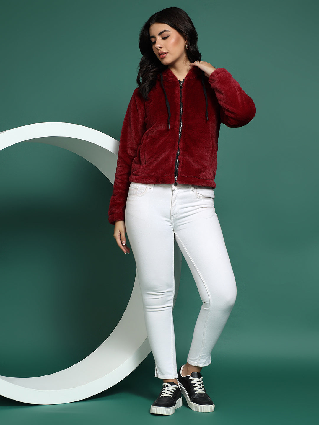 Hooded Winter Jacket with Front Pockets