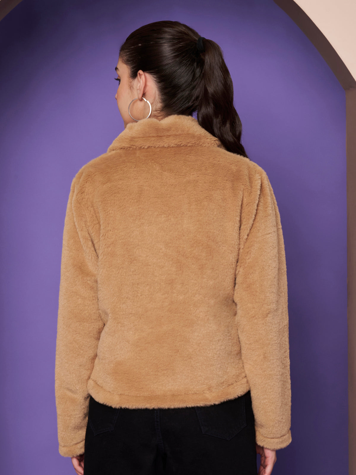 Winter Jacket with Spread Collar
