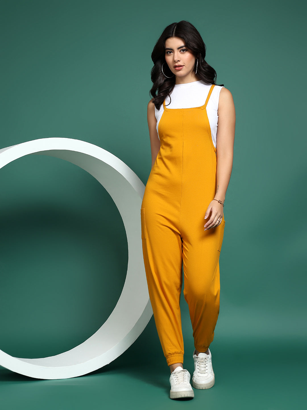 BRINNS Women Shoulder Straps Cotton Jumpsuit