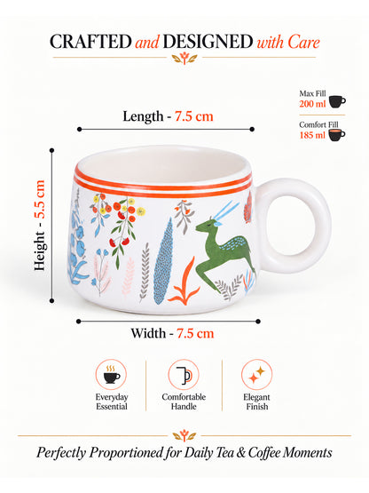 Coffee Mugs Set of 6 | 200 ml