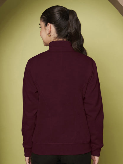 Stand-Collar Jacket with Front Pockets