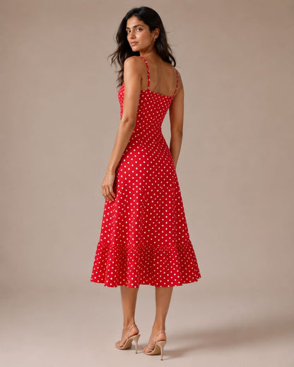 Printed Sleeveless Midi Dress